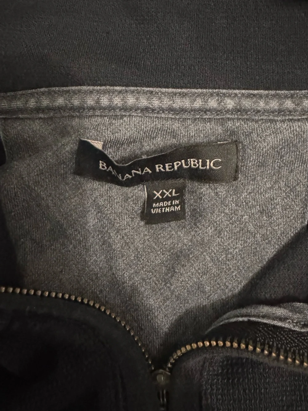 Banana Republic Black Zip-Neck Sweater